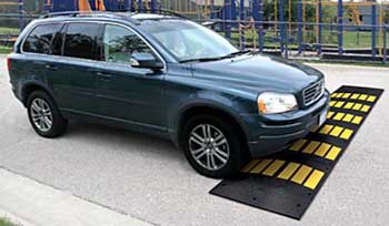 Speed humps are perfect for parking lots, parking garages and alleys.